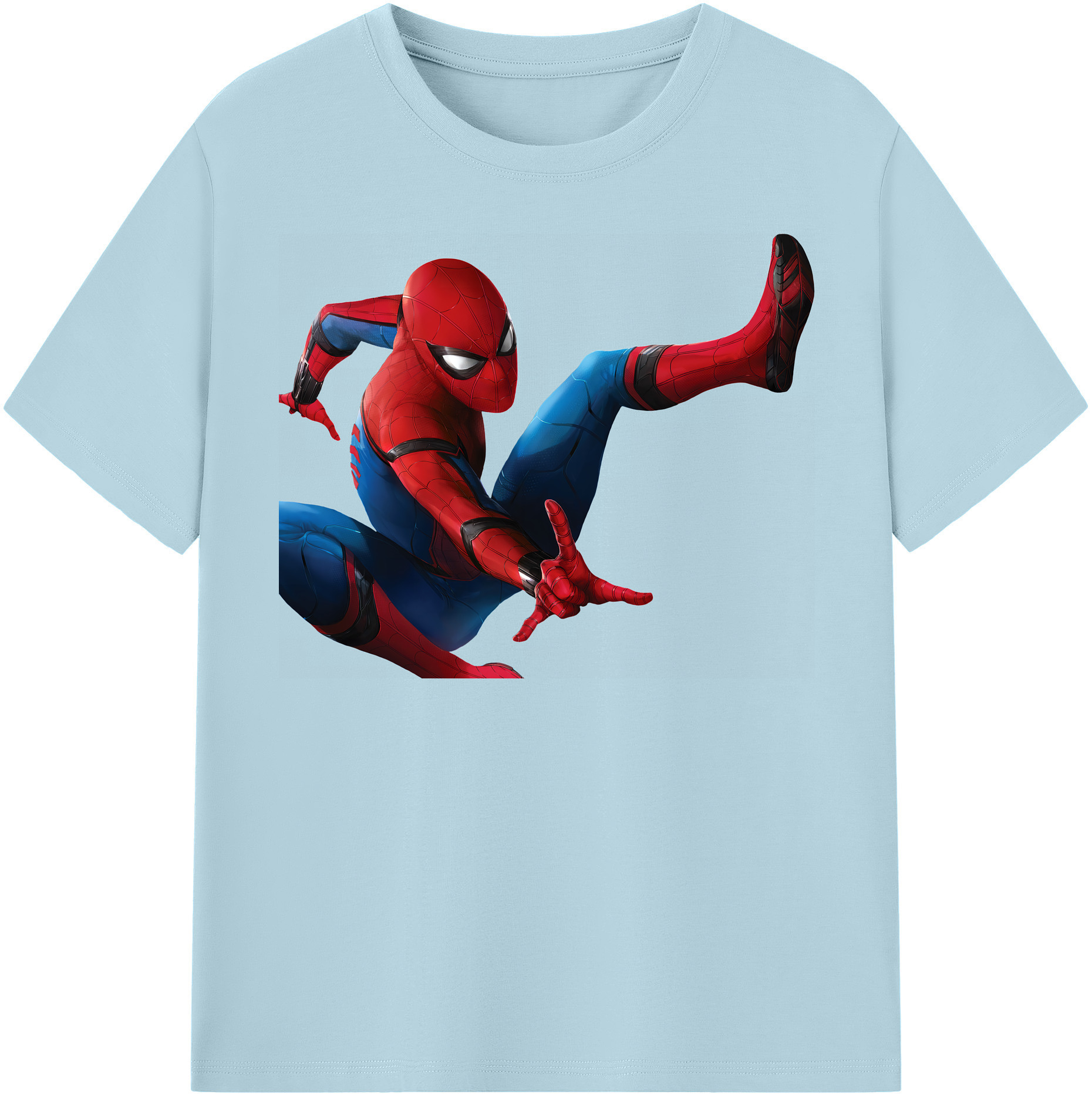 （画像用） Spider Man スパイダーマン 綿100％半袖Tシャツ（フロントプリント）